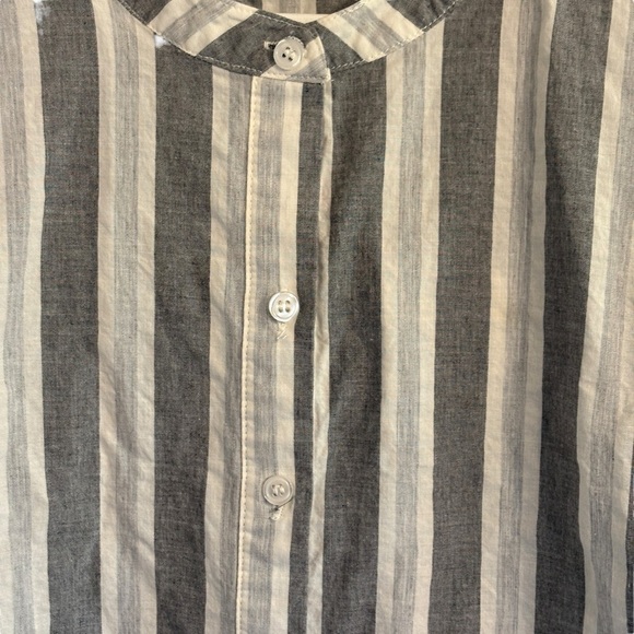 Evereve 100% Cotton Size Small Addison Stripe Button Down Shirt - Picture 5 of 7